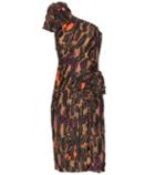 Versace One-shoulder Fil Coupé Dress