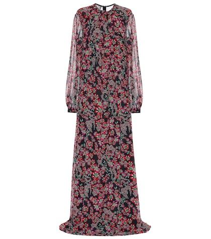 Ganni Floral-printed Silk Dress