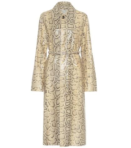 Bottega Veneta Snake-effect Leather Coat