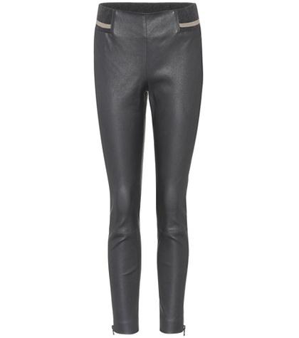 Brunello Cucinelli Leather Trousers