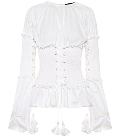 Undercover Embellished Cotton Blouse
