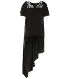 Mm6 Maison Margiela Printed Cotton And Satin Top