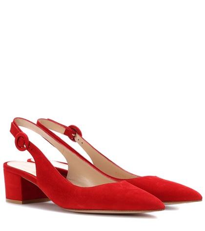 Gianvito Rossi Amee Suede Slingback Pumps