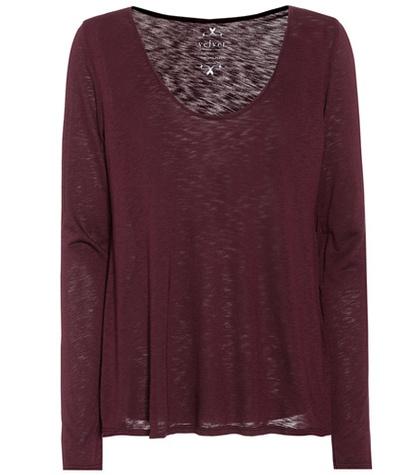 Velvet Nadia Cotton-blend Top