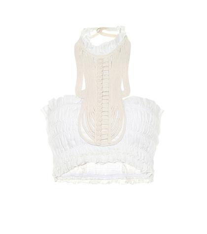Isabel Marant Gytha Halterneck Linen Crop Top