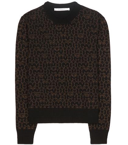 Givenchy Printed Wool And Cashmere-blend Sweater