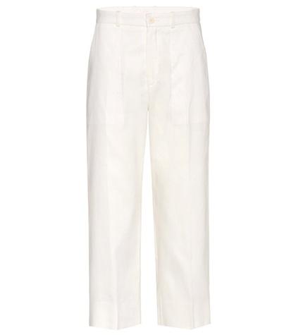 Chlo Linen And Cotton Cropped Trousers