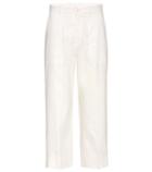 Chlo Linen And Cotton Cropped Trousers