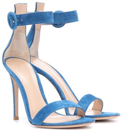 Gianvito Rossi Portofino 105 Suede Sandals
