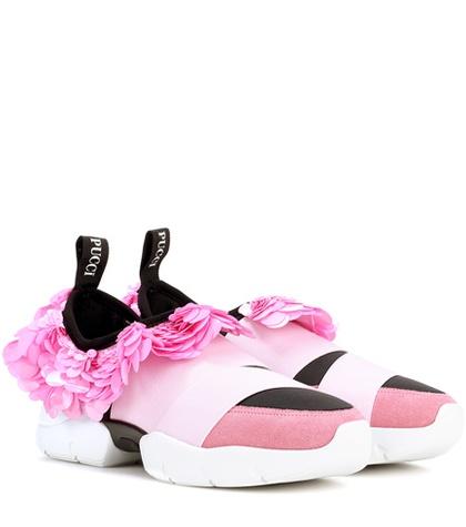 Emilio Pucci Scuba And Suede Sneakers