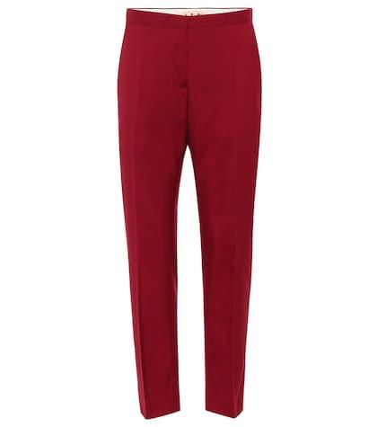 Self-portrait Cropped Wool Cigarette Pants