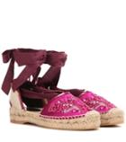Diane Von Furstenberg Adriana Embellished Satin Espadrilles