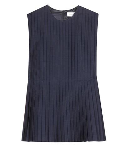 Victoria Beckham Denim Pleated Top