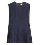 Victoria Beckham Denim Pleated Top
