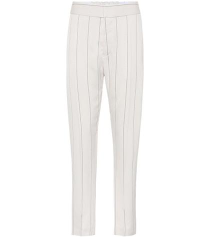 Roger Vivier Striped Satin Trousers