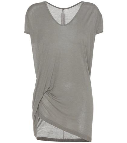 Rick Owens T-shirt With Draped Detailing