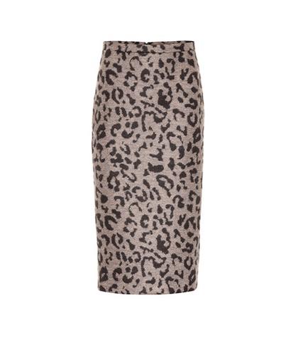 Max Mara Thomas Leopard-print Wool Skirt