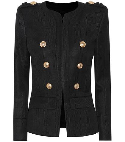 Balmain Embellished Textured Jacket