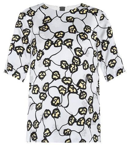 Diane Von Furstenberg Floral-printed Satin Tops