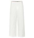 Vince Linen-blend High-rise Cropped Trousers