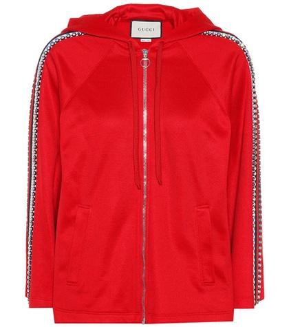 Gucci Crystal-embellished Jersey Hoodie