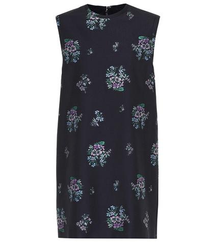 Gucci Floral Cotton And Wool Dress