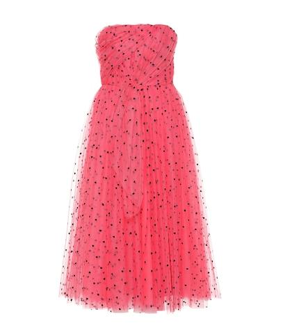 Carolina Herrera Flocked Tulle Dress