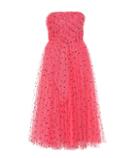 Carolina Herrera Flocked Tulle Dress