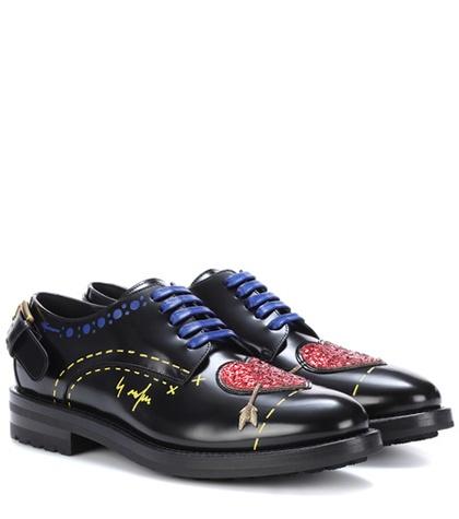 Dolce & Gabbana Embellished Leather Derby Shoes