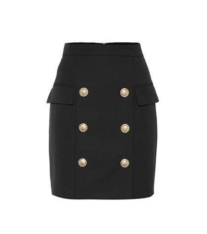 Balmain Wool Miniskirt