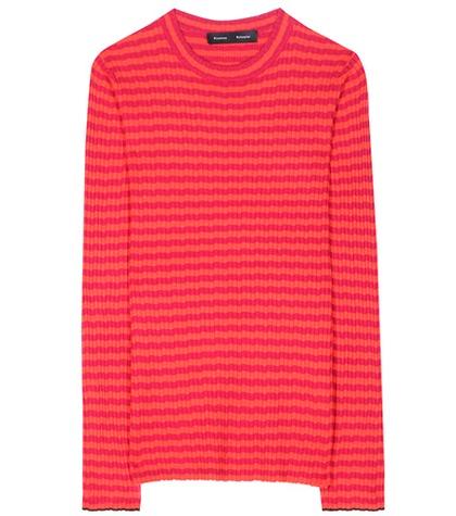 Rick Owens Striped Silk And Cashmere Top