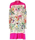 Gucci Floral Silk Twill Shirt Dress