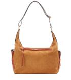 Isabel Marant Corte Day Suede And Leather Shoulder Bag