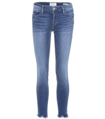 Victoria Beckham Le High Skinny Jagged Hem Jeans