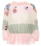 Redvalentino Embroidered Mohair-blend Sweater
