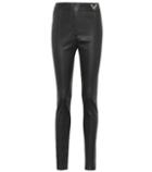 Valentino Leather High-rise Skinny Pants