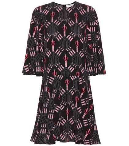 Gianvito Rossi Love Blade Printed Silk Dress
