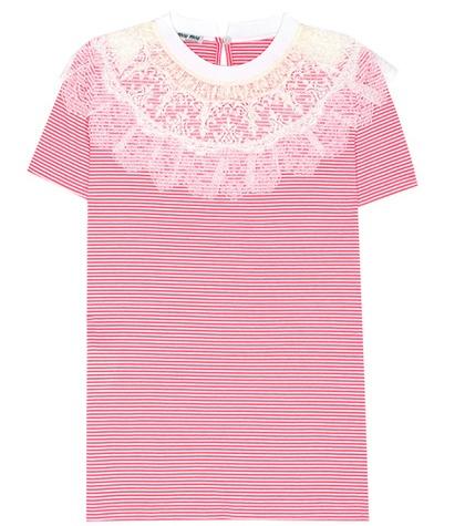 81hours Lace-trimmed Cotton T-shirt