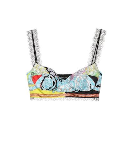 Stella Mccartney Printed Silk Crop Top