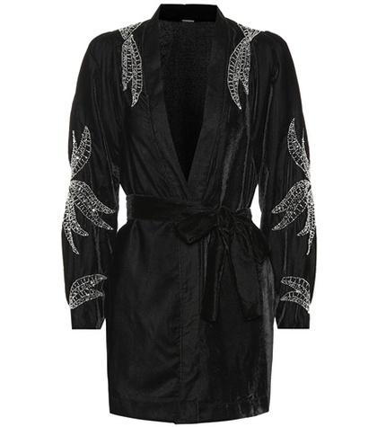 Woolrich Embellished Velvet Kimono Jacket