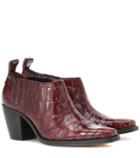 Fenty By Rihanna Nola Embossed Leather Ankle Boots