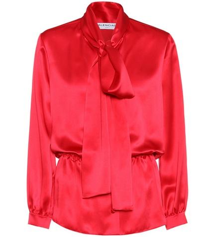 Ganni Silk-satin Blouse