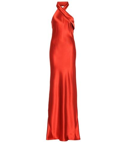 Galvan Pandora Silk Satin Gown