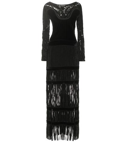 Tom Ford Fringed Velvet Gown