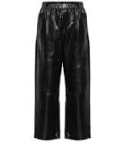 Mm6 Maison Margiela High-rise Cropped Leather Pants