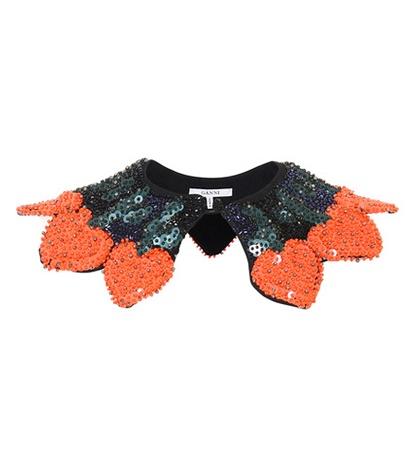 Ganni Benson Embellished Lace Necklace
