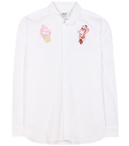 Kenzo Embroidered Cotton Shirt