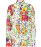 Balenciaga Floral-printed Silk-blend Shirt