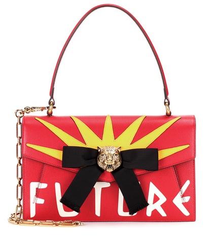 Gucci Future Bow Leather Shoulder Bag