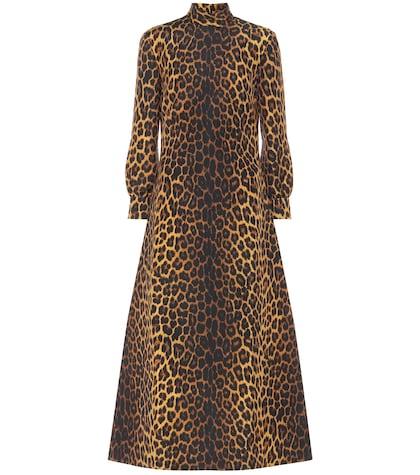Gucci Leopard-print Wool-blend Dress